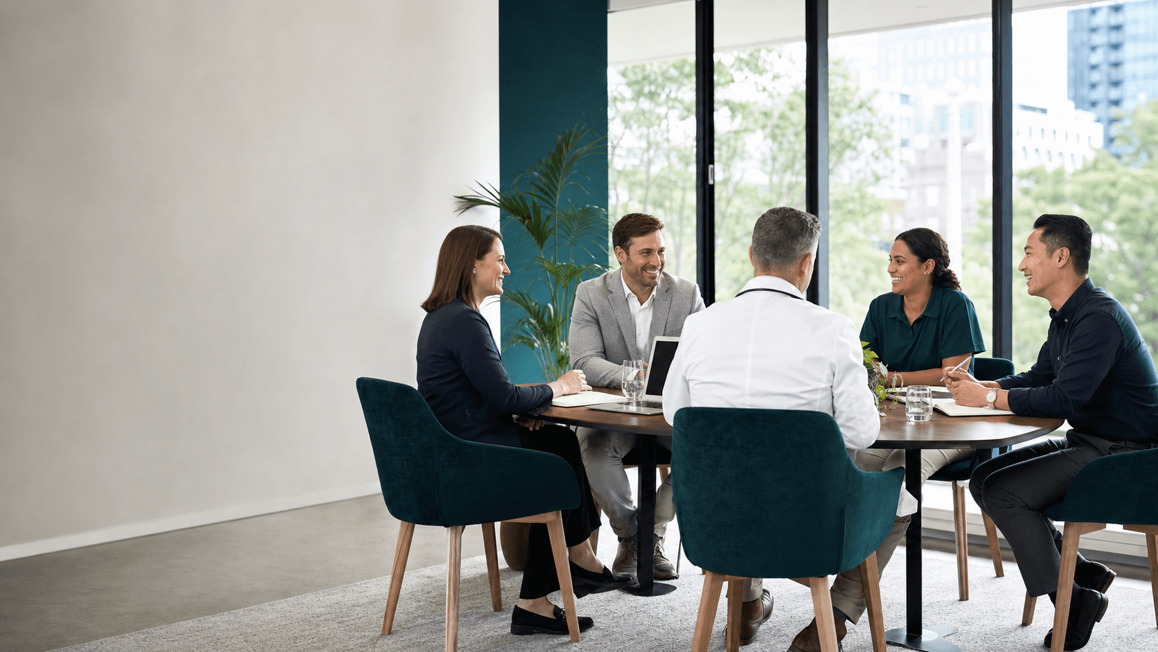 Advisers meeting with healthcare, NDIS and business clients